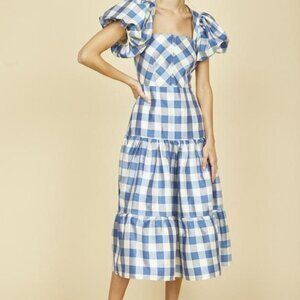 Hunter Bell size 6 blue white gingham dress - worn a few times